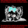 Stickdatei Yorkshire Terrier Welpe Schleife Hund Elsa