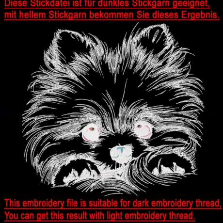 NEU Stickdatei Pomeranian Lou Welpe Zwergspitz Hund