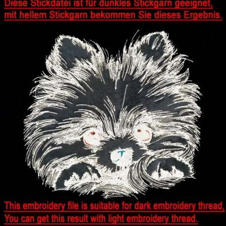 NEU Applikation Stickdatei Pomeranian  Lou Hund 