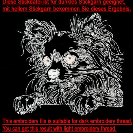 NEU Stickdatei Chihuahua Kim LIGHT Hund 