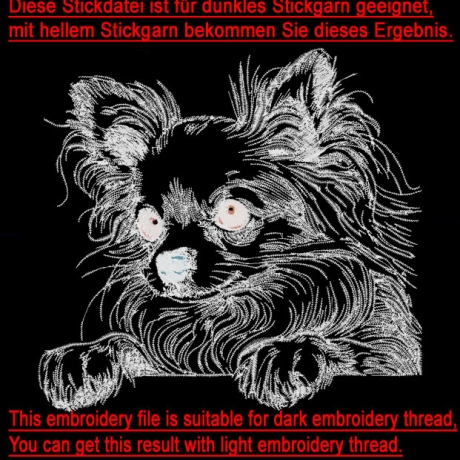 NEU Stickdatei Chihuahua Kim Hund realistisch