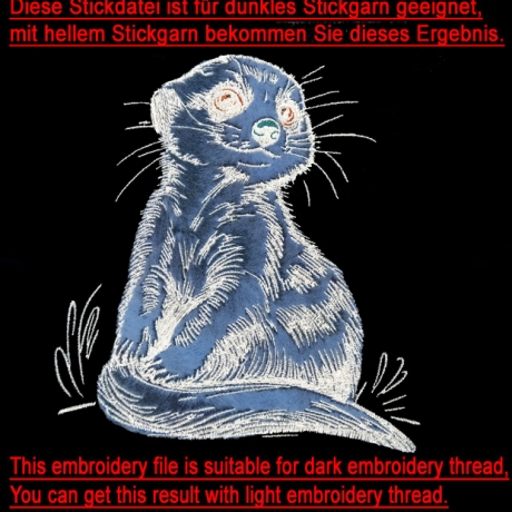 NEU Applikation Stickdatei Erdmännchen Lorenz 
