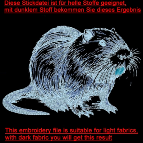 NEU Stickdatei Nutria in Naturfarben Donny