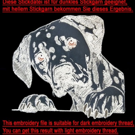 NEU Stickdatei Applikation Dalmatiner Calla Hund