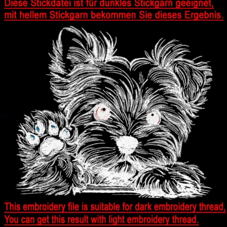 Neu Stickdatei Yorkshire Terrier Benny LunaChild