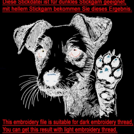 Neu Stickdatei Jack Russel Stella Hund LunaChild