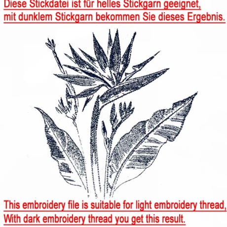 NEU Stickdatei Sterlizie gold realistisch für dunkle Stoffe