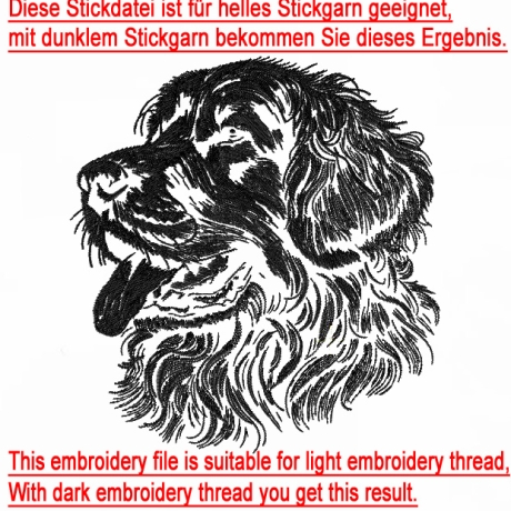 NEU Stickdatei Hovawart Gonzo Hund realistisch