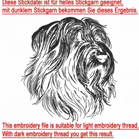 NEU Stickdatei Bearded Collie Maddox Hund