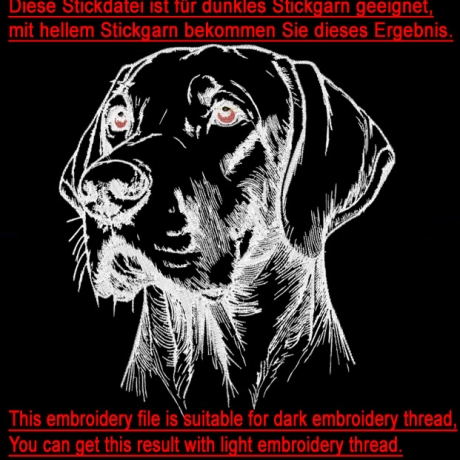 Stickdatei Magyar Vizsla Captain Hund  Lunachild