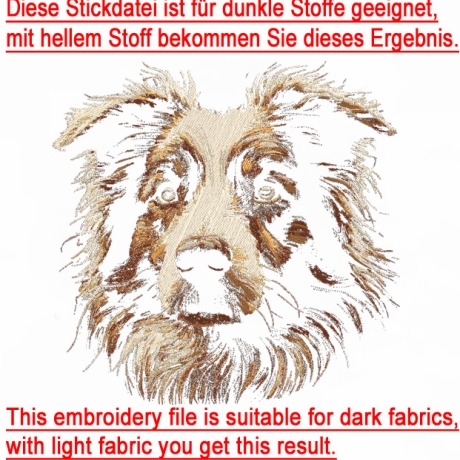 Neu Stickdatei Australian Shepherd Bart Lunachild