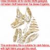 NEU Stickdatei Anubis ägyptischer Hund gold realistisch