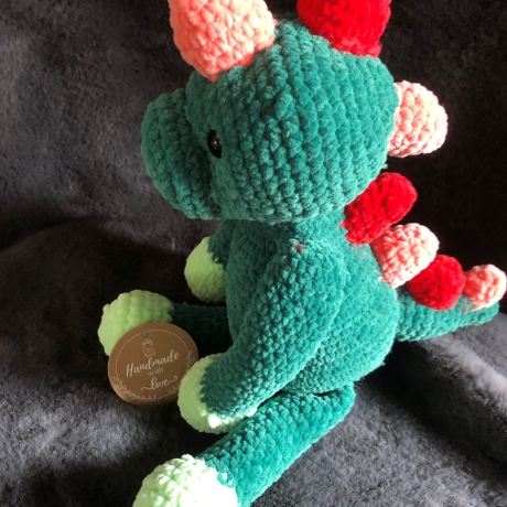 Häkeltier/ Kuscheltier Dino, handmade Geschenk Amigurumi neu