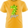 Kinder Kurzarm T-Shirt DINO personalisiert mit Name +Zahl