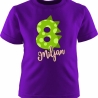 Kinder Kurzarm T-Shirt DINO personalisiert mit Name +Zahl