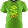 Kinder Kurzarm T-Shirt DINO personalisiert mit Name +Zahl