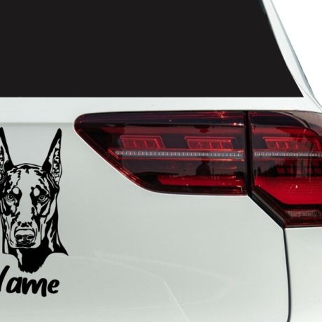 Aufkleber Hund Dobermann