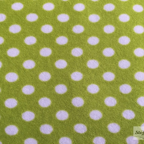 Dots grün/weiß Stretchfrottee Sommerfrottee Finnland