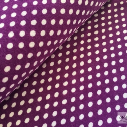Dots violett lila/weiß Stretchfrottee Finnland