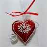 12*Lebkuchen-Herzchen mit Zuckerglasur-Dekoration 7 cm