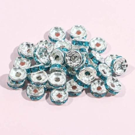 10 Stück Spacer Perlen Farbwahl Rondell Zwischenperle