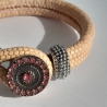 Armband  Reifen Strass Rosa Schlangenoptik Kunstleder