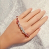 Armband Schmuck Silber und Rot Armreifen sehr elegant
