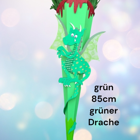 Drachen Schultüte personalisierbar Rohling metallic