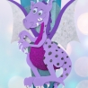 Drachen Schultüte personalisierbar Rohling metallic