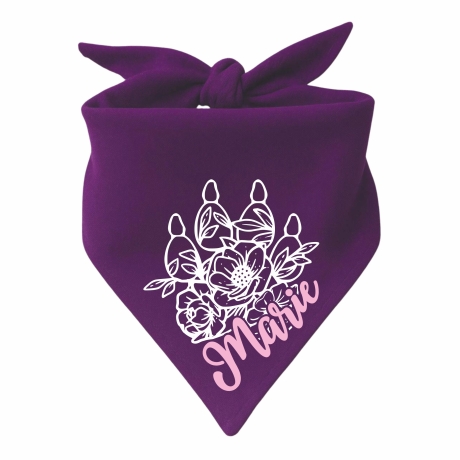Dreieckstuch Hundehalstuch FLORALPFOTE KR personalisiert mit Name