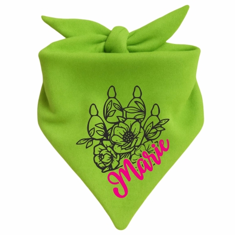 Dreieckstuch Hundehalstuch FLORALPFOTE KR personalisiert mit Name