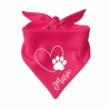 Dreiecks Hundehalstuch HERZ m.PFOTE einf. personalisiert mit Name