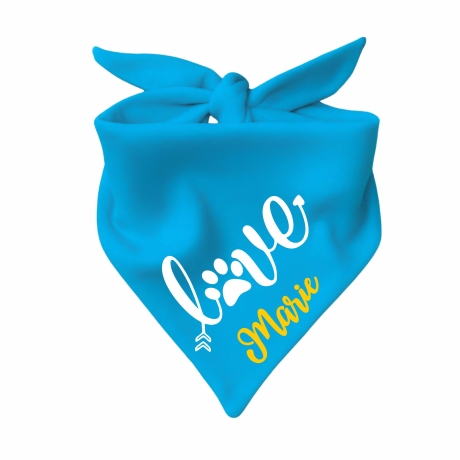 Dreiecks Hundehalstuch LOVE personalisiert mit Name