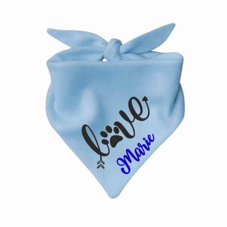 Dreiecks Hundehalstuch LOVE personalisiert mit Name