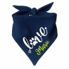 Dreiecks Hundehalstuch LOVE personalisiert mit Name