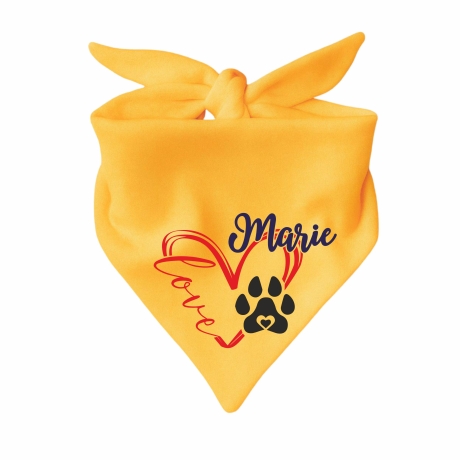 Dreiecks Hundehalstuch LOVEHERZ doppelt personalisiert mit Name