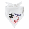 Dreiecks Hundehalstuch LOVEHERZ einfach personalisiert mit Name