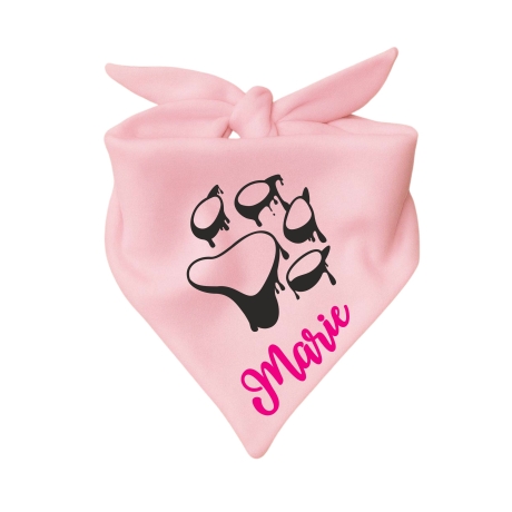 Dreiecks Hundehalstuch PFOTE Umriss personalisiert mit Name