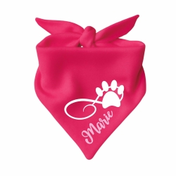 Dreiecks Hundehalstuch PFOTEN auf KRINGEL personalisiert mit Name