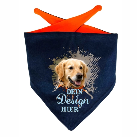 Hunde Dreiecks Halstuch Multicolor personalisiert mit Wunschmotiv