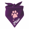 Dreiecks Hundehalstuch PFOTE rosa personalisiert mit Name