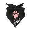 Dreiecks Hundehalstuch PFOTE rosa personalisiert mit Name