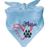 Dreiecks Hundehalstuch LOVEHERZ doppelt personalisiert mit Name