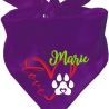 Dreiecks Hundehalstuch LOVEHERZ doppelt personalisiert mit Name