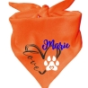 Dreiecks Hundehalstuch LOVEHERZ doppelt personalisiert mit Name
