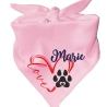 Dreiecks Hundehalstuch LOVEHERZ doppelt personalisiert mit Name