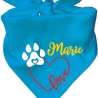 Dreiecks Hundehalstuch LOVEHERZ einfach personalisiert mit Name