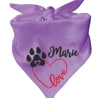 Dreiecks Hundehalstuch LOVEHERZ einfach personalisiert mit Name
