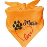 Dreiecks Hundehalstuch LOVEHERZ einfach personalisiert mit Name