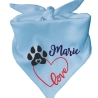 Dreiecks Hundehalstuch LOVEHERZ einfach personalisiert mit Name